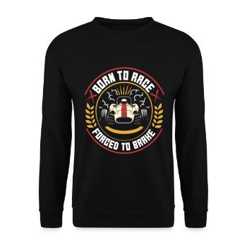 Car Racing Motorsport - Unisex Sweatshirt - black - Front - Alina (178cm) & Michal (187cm)