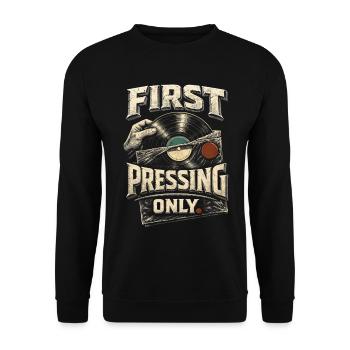 Disques vinyles de collection Vinyl : premier pressage uniquement - Sweat-shirt Unisexe - noir - Devant - Alina (178cm) & Michal (187cm)