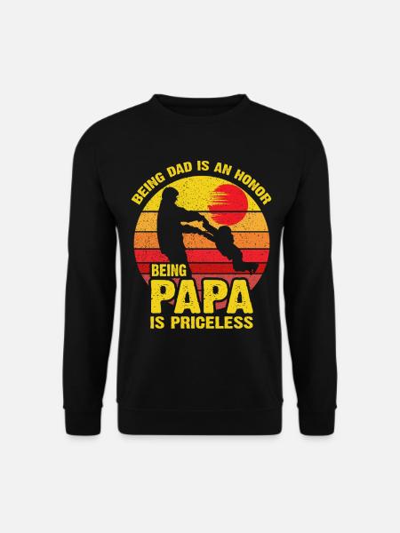 Papa Pride: Priceless Dad Moments - Unisex Sweatshirt - black