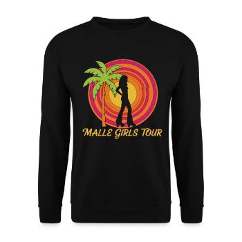 Malle Girls Tour Retro - Unisex Sweatshirt - black - Front - Alina (178cm) & Michal (187cm)