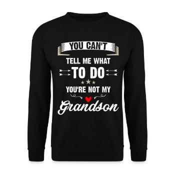 Pas ton petit-fils Tee - Sweat-shirt Unisexe - noir - Devant - Alina (178cm) & Michal (187cm)