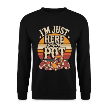 Chemise de joueur de poker – Jetons de poker de casino - Sweat-shirt Unisexe - noir - Devant - Alina (178cm) & Michal (187cm)