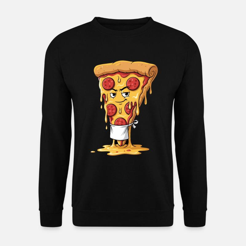 Coole Pizza Schürze - Unisex Pullover - Schwarz
