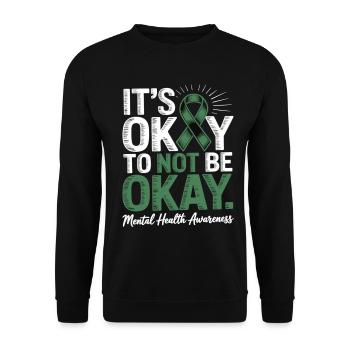 Sensibilisation à la santé mentale – C’est normal, pas acceptable - Sweat-shirt Unisexe - noir - Devant - Alina (178cm) & Michal (187cm)