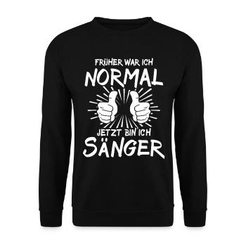 Sänger - Unisex Pullover - Schwarz - Vorne - Alina (178cm) & Michal (187cm)
