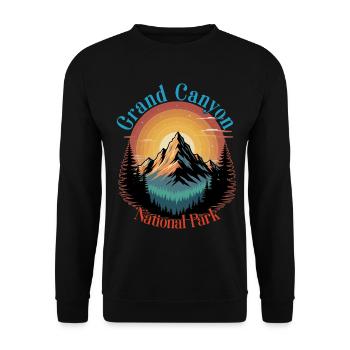 Grand Canyon Nationalpark Berg - Unisex Pullover - Schwarz - Vorne - Alina (178cm) & Michal (187cm)