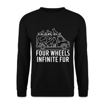 Mobile Vet Four Wheels Infinite Fur On Site Vet - Unisex Sweatshirt - black - Front - Alina (178cm) & Michal (187cm)