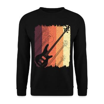 Guitares Rétro Sunset Stripes - Sweat-shirt Unisexe - noir - Devant - Alina (178cm) & Michal (187cm)