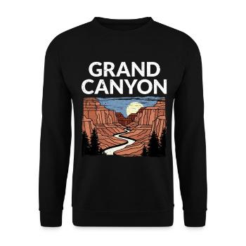 Grand Canyon Nationalpark Wanderer - Unisex Pullover - Schwarz - Vorne - Alina (178cm) & Michal (187cm)
