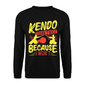 Kendo Training Shinai Ninja Sinobi Swordsman Kendo - Unisex Sweatshirt - black - Front - Alina (178cm) & Michal (187cm)