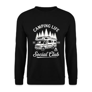 Conception de la vie de camping pour les amateurs de camping-car - Sweat-shirt Unisexe - noir - Devant - Alina (178cm) & Michal (187cm)