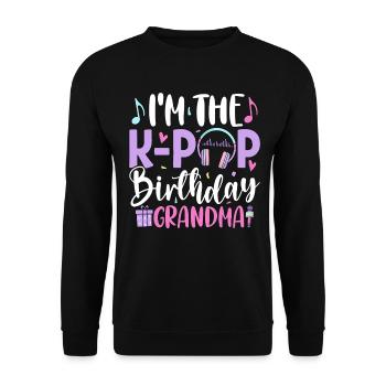 Je suis la grand-mère d’anniversaire de K Pop - Sweat-shirt Unisexe - noir - Devant - Alina (178cm) & Michal (187cm)