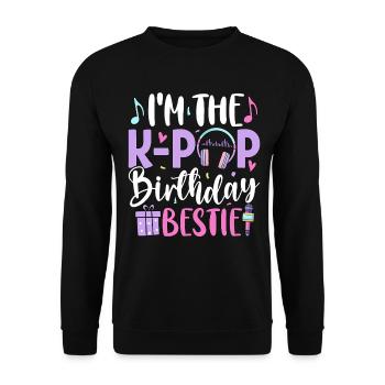 I'm The K Pop Birthday Beast - Unisex Sweatshirt - black - Front - Alina (178cm) & Michal (187cm)