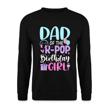 Papa de la fille d’anniversaire de K Pop - Sweat-shirt Unisexe - noir - Devant - Alina (178cm) & Michal (187cm)