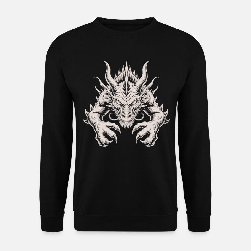 Fantasy Drachen T-Shirt – Mythologie Drache - Unisex Pullover - Schwarz