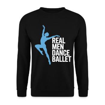T-shirt de ballet de danse masculine – Danseur de ballet - Sweat-shirt Unisexe - noir - Devant - Alina (178cm) & Michal (187cm)
