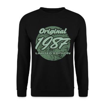 39e anniversaire Homme Épouse 4 ans 1987 Cadeau - Sweat-shirt Unisexe - noir - Devant - Alina (178cm) & Michal (187cm)