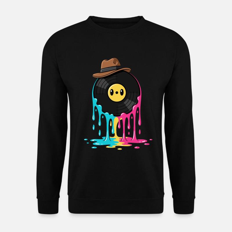 Schallplatte Vinyl Retro - Unisex Pullover - Schwarz