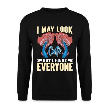 Betta Fish Keeper Aquarium Aquarium Aquarium Siamois - Sweat-shirt Unisexe - noir - Devant - Alina (178cm) & Michal (187cm)