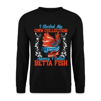 Aquarium siamois combattant des poissons d’eau douce - Sweat-shirt Unisexe - noir - Devant - Alina (178cm) & Michal (187cm)
