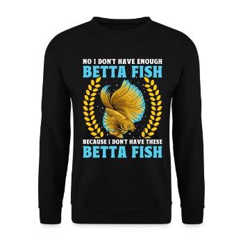 Propriétaire de poisson betta Aquariophile Poisson siamois - Sweat-shirt Unisexe - noir - Devant - Alina (178cm) & Michal (187cm)
