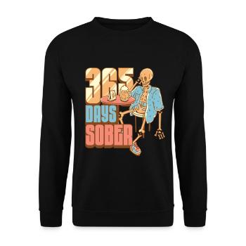 Anti-alcoholic abstinent 365 days fasting - Unisex Sweatshirt - black - Front - Alina (178cm) & Michal (187cm)