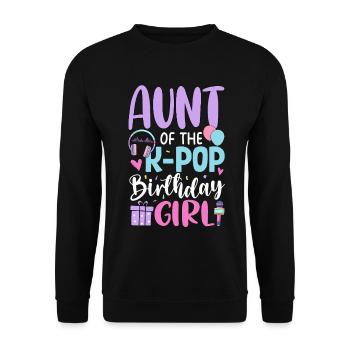Aunt Of The K Pop Birthday Girl - Unisex Sweatshirt - black - Front - Alina (178cm) & Michal (187cm)