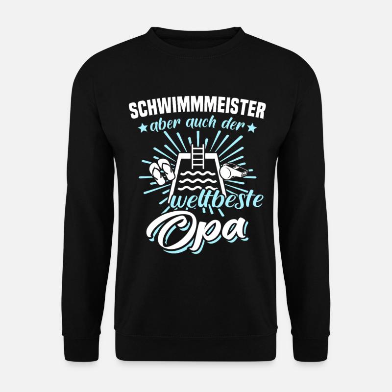 Bademeister Opa Schwimmmeister - Unisex Pullover - Schwarz