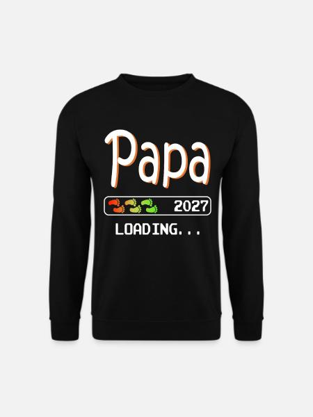 Dad 2027 loading Father-to-be Pregnancy - Unisex Sweatshirt - black