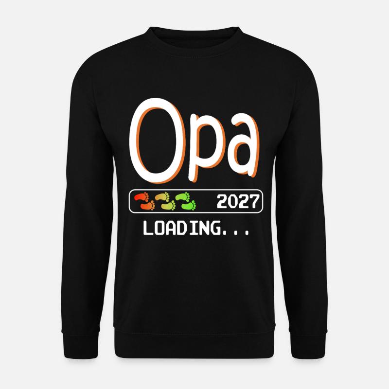 Grandpa-to-be 2027 loading future grandfather - Unisex Sweatshirt - black