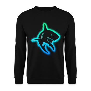 Requins Requins Hommes Garçons Enfants Requin - Sweat-shirt Unisexe - noir - Devant - Alina (178cm) & Michal (187cm)