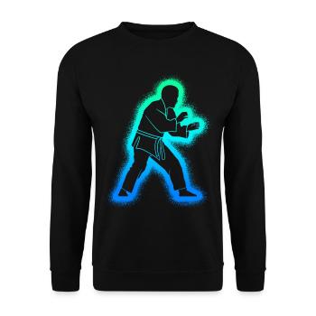 Judo Judoka Men Children Boys Martial Arts - Unisex Sweatshirt - black - Front - Alina (178cm) & Michal (187cm)