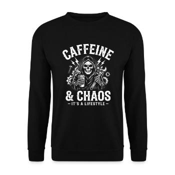 Mechanic Humor Design for Mechanic Fans - Unisex Sweatshirt - black - Front - Alina (178cm) & Michal (187cm)