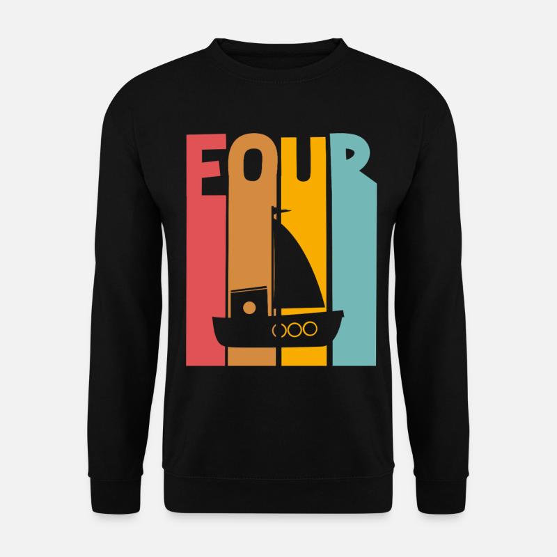 4th Birthday Sailboat - Unisex Sweatshirt - black