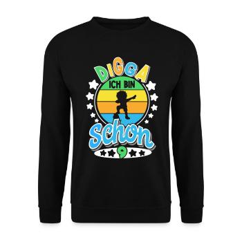 9th Birthday Football - Unisex Sweatshirt - black - Front - Alina (178cm) & Michal (187cm)