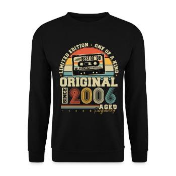 Original 2006 Vintage Vintage Rétro Anniversaire - Sweat-shirt Unisexe - noir - Devant - Alina (178cm) & Michal (187cm)
