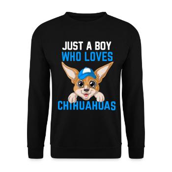 Boy Who Loves Chihuahuas Shirt - Unisex Sweatshirt - black - Front - Alina (178cm) & Michal (187cm)