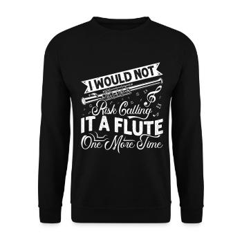 Piccolo Call it Flute one more time Marching Band - Unisex Sweatshirt - black - Front - Alina (178cm) & Michal (187cm)