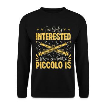  Piccoloist Marching Band Instrument Musician - Unisex Sweatshirt - black - Front - Alina (178cm) & Michal (187cm)