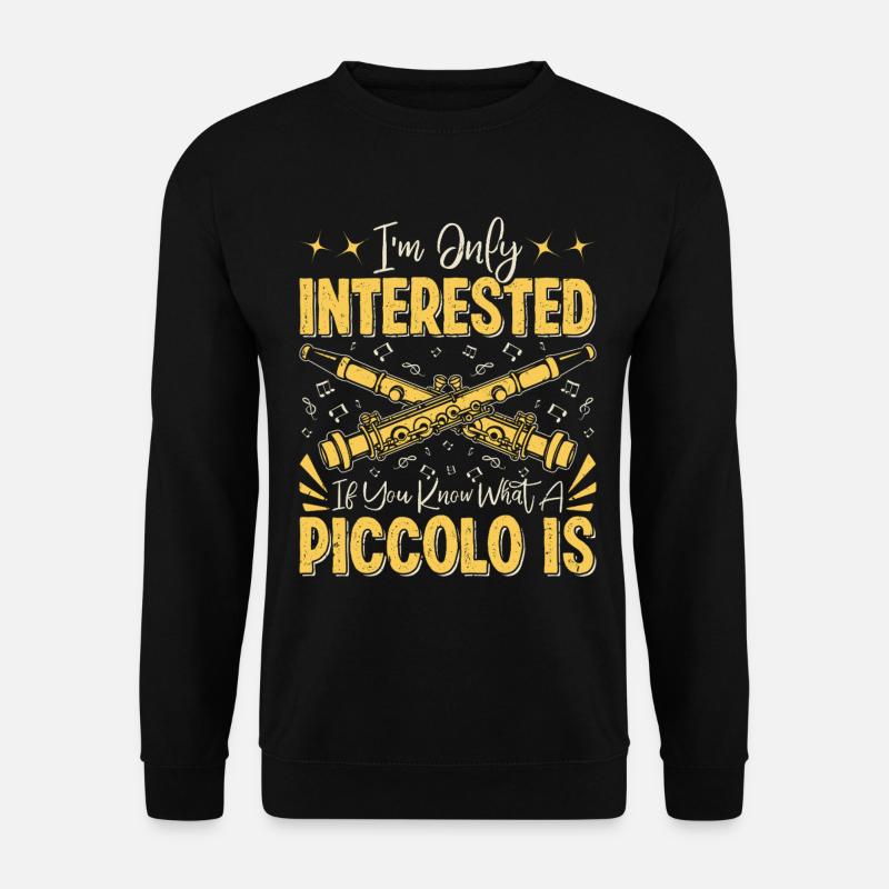 Piccoloist Marching Band Instrumentenmusiker - Unisex Pullover - Schwarz