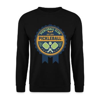 Pickleball Club Est 2024 Funny Player Pickleball - Unisex Sweatshirt - black - Front - Alina (178cm) & Michal (187cm)
