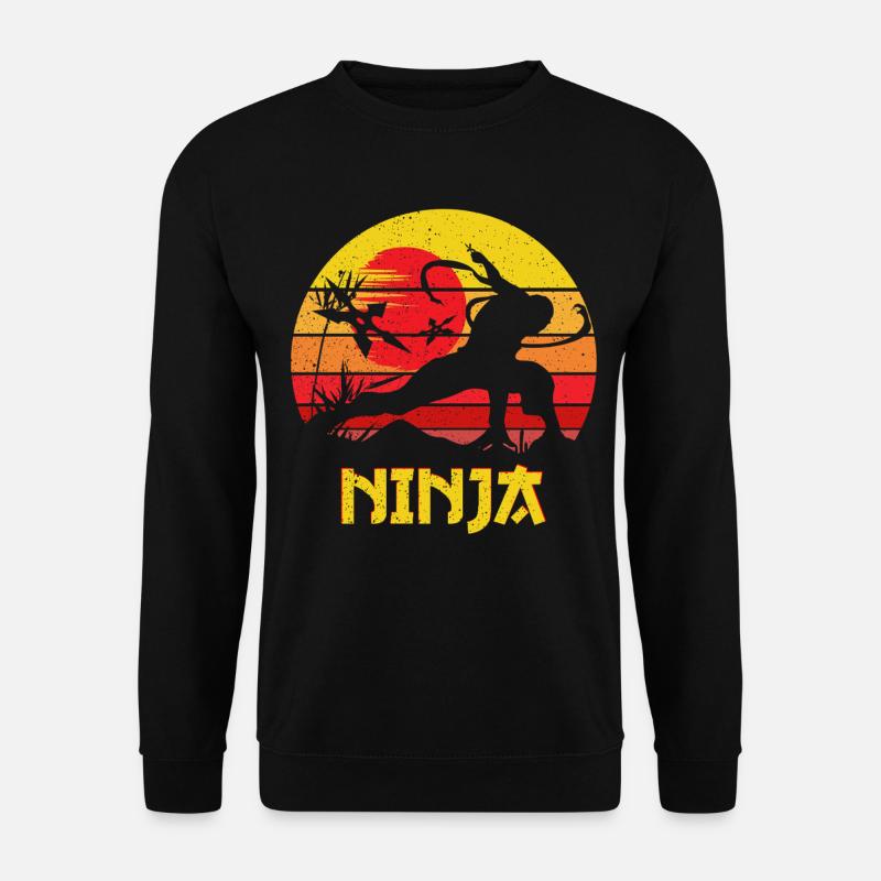 Sunset Ninja Silhouette - Unisex Sweatshirt - black