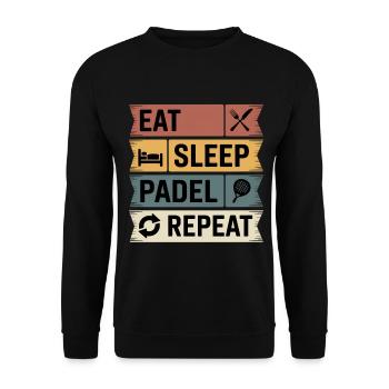 Paddel tennis  - Unisex Pullover - Schwarz - Vorne - Alina (178cm) & Michal (187cm)
