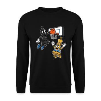 Checkmate Basketball - Unisex Sweatshirt - black - Front - Alina (178cm) & Michal (187cm)