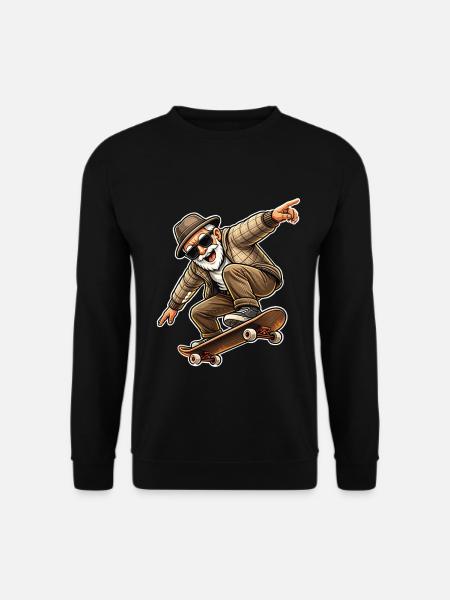 Opa Skateboard - Unisex Pullover - Schwarz