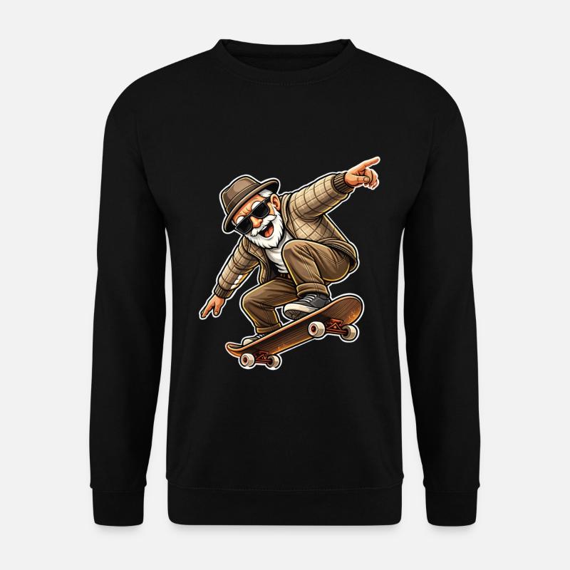 Opa Skateboard - Unisex Pullover - Schwarz