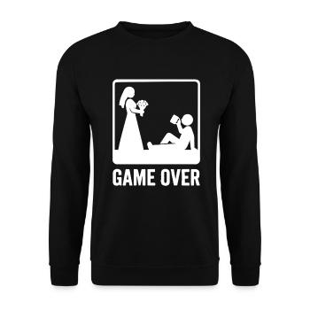 Mariage Game Over – Jeunes mariés drôles - Sweat-shirt Unisexe - noir - Devant - Alina (178cm) & Michal (187cm)