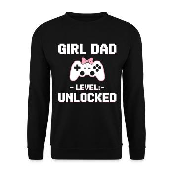Futur papa et père biologique, fille biologique - Sweat-shirt Unisexe - noir - Devant - Alina (178cm) & Michal (187cm)