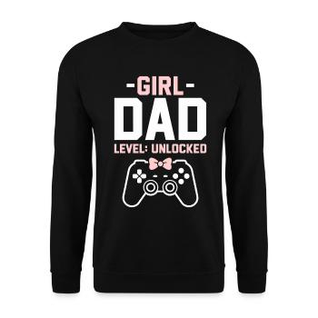 Futur papa et père biologique, fille biologique - Sweat-shirt Unisexe - noir - Devant - Alina (178cm) & Michal (187cm)