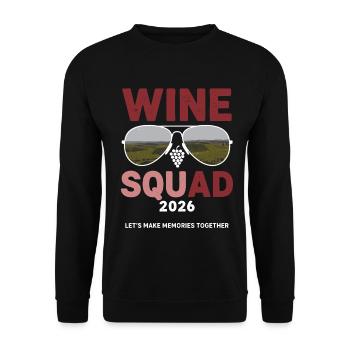 ÉQUIPE DU VIN 2026 - Sweat-shirt Unisexe - noir - Devant - Alina (178cm) & Michal (187cm)